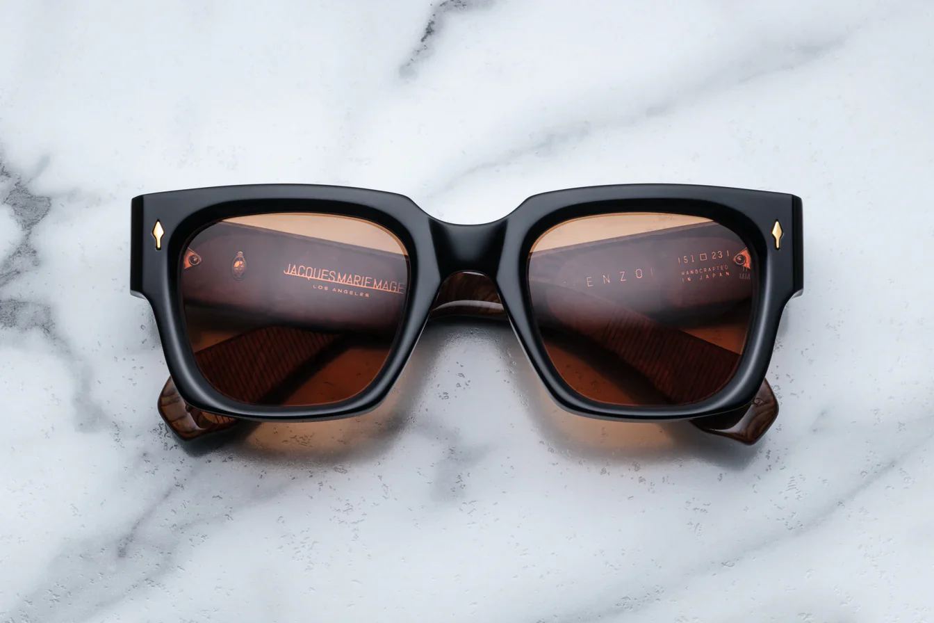 JACQUES MARIE MAGE ENZO 10A NOIR DARK ORANGE - VISIONARY OPTICS
