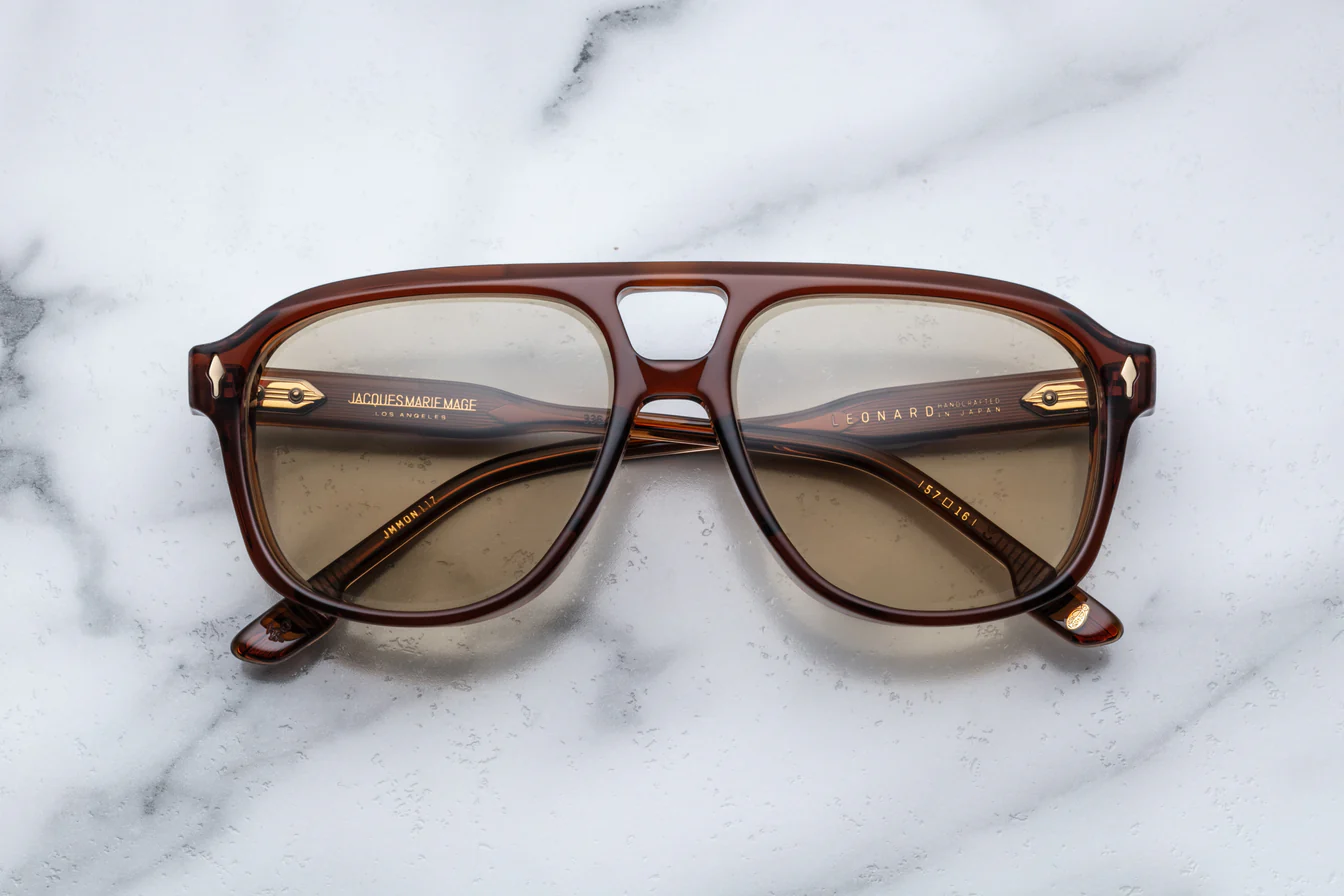 JACQUES MARIE MAGE LEONARD 11Z TEAK KHAKI MINERAL GLASS